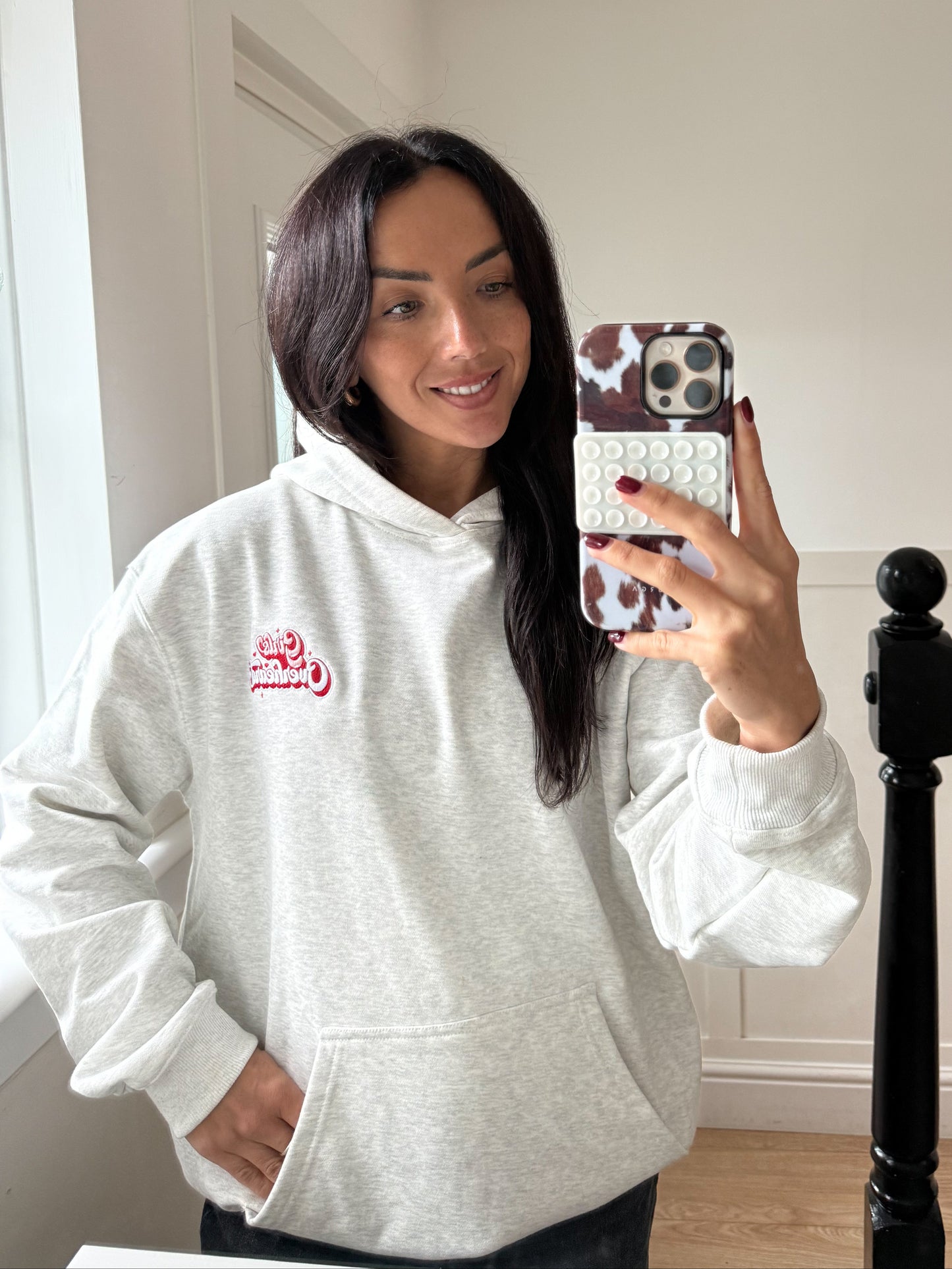 Girls Overheard Original Hoodie (Light Grey Marl)